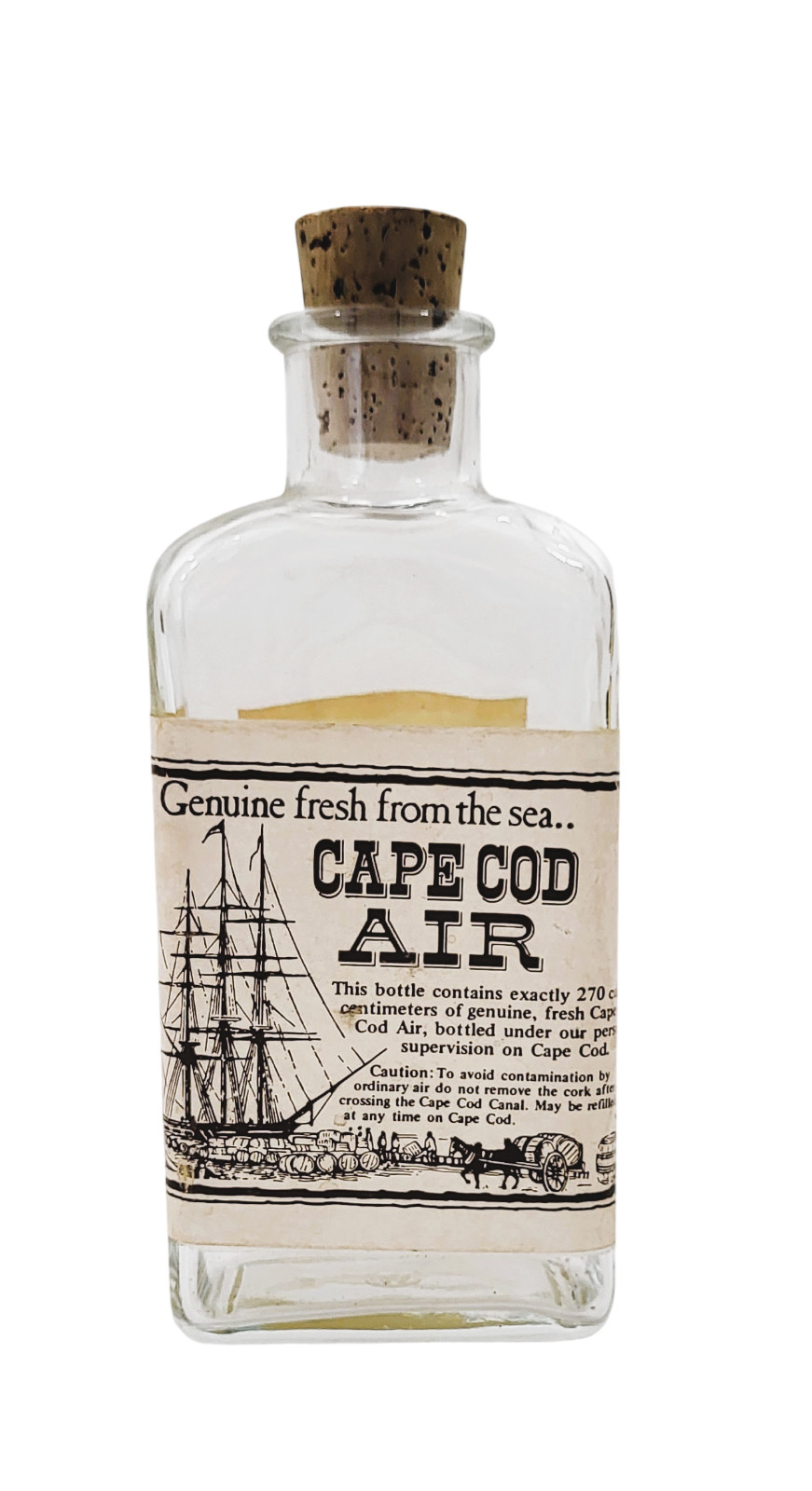 Genuine Cape Cod Air Souvenir Collectors Bottle Novelty