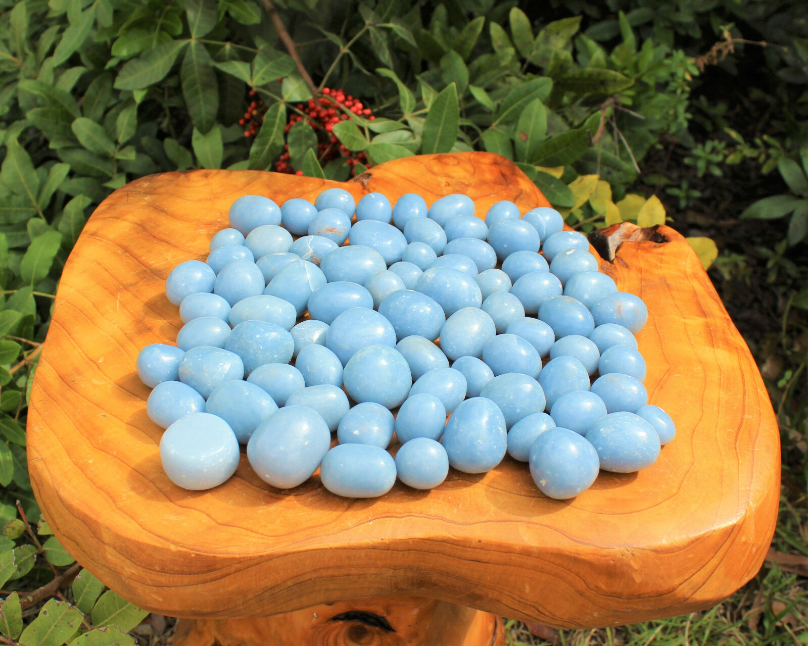 1/4 lb Bulk Medium Large Premium Grade Angelite Tumbled Stone Crystal 4 oz