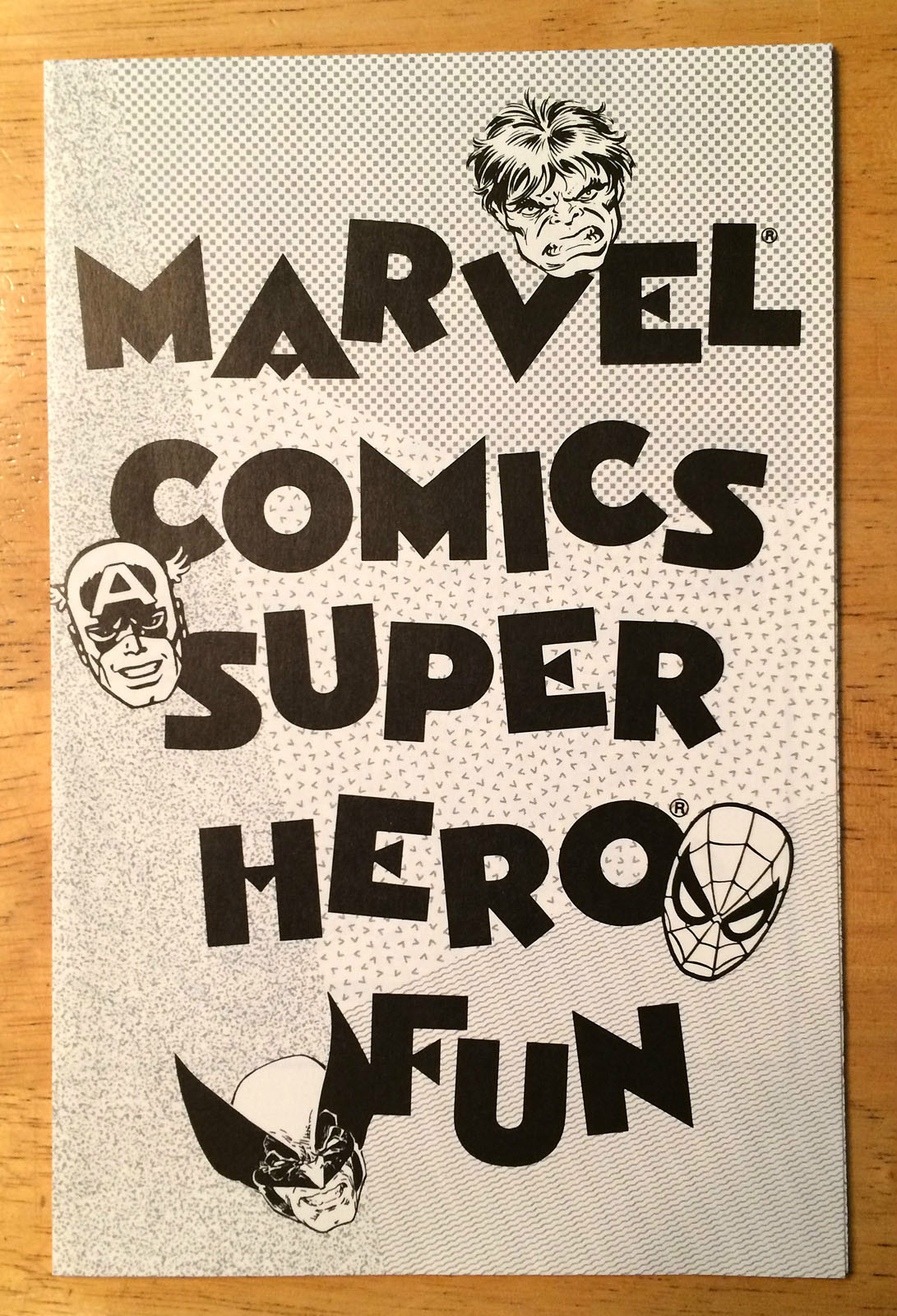 Marvel Comics Super Hero Fun Sheet – Vintage 1989 RARE