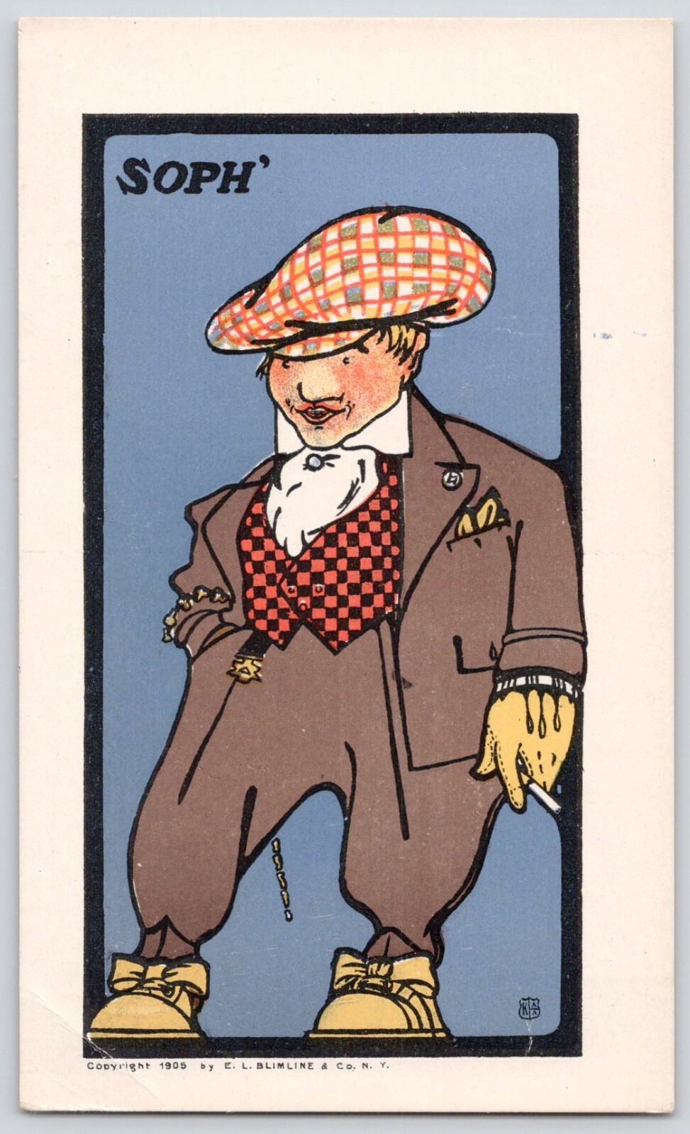 Soph College Brand Clothing Sophomore University 1905 Blimline & Co Postcard
