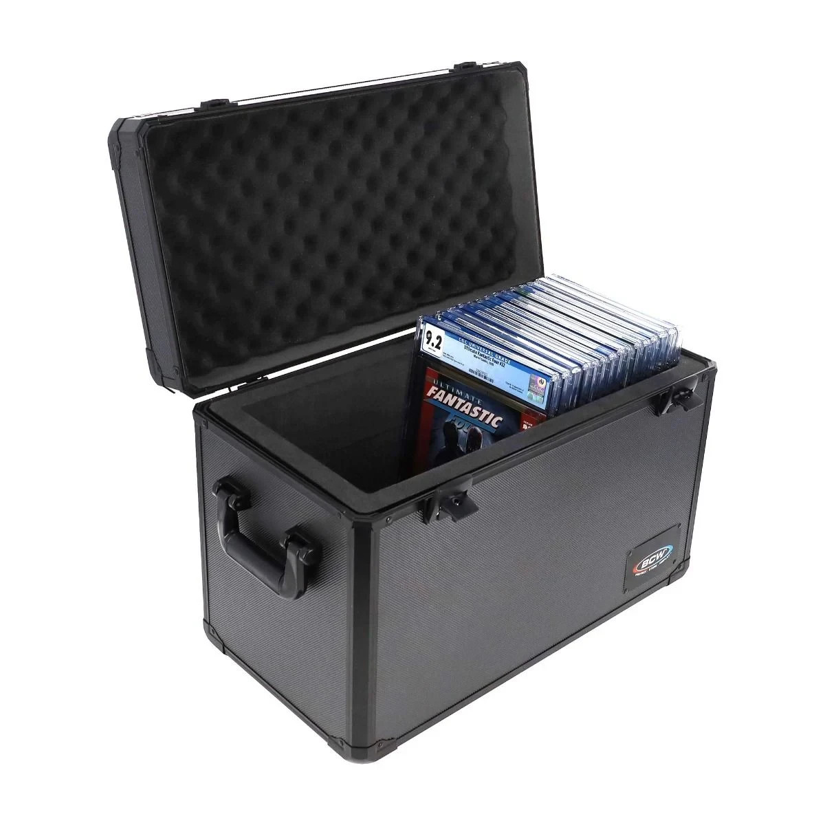 2 Pack BCW XL Graded Comic Book Latching Lock Hard Case Secure Holds 30 Slabs Ea