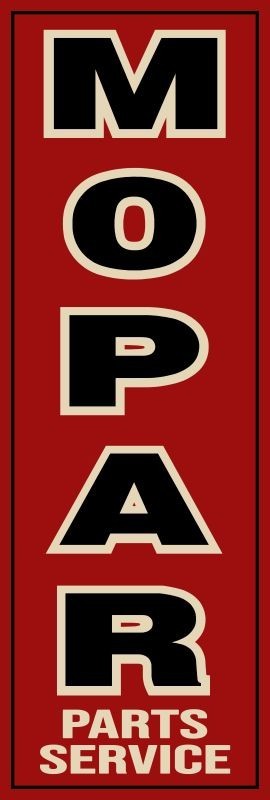 MOPAR Parts & Service Vertical Style New Metal Sign: Ships Free – 6 x 18″