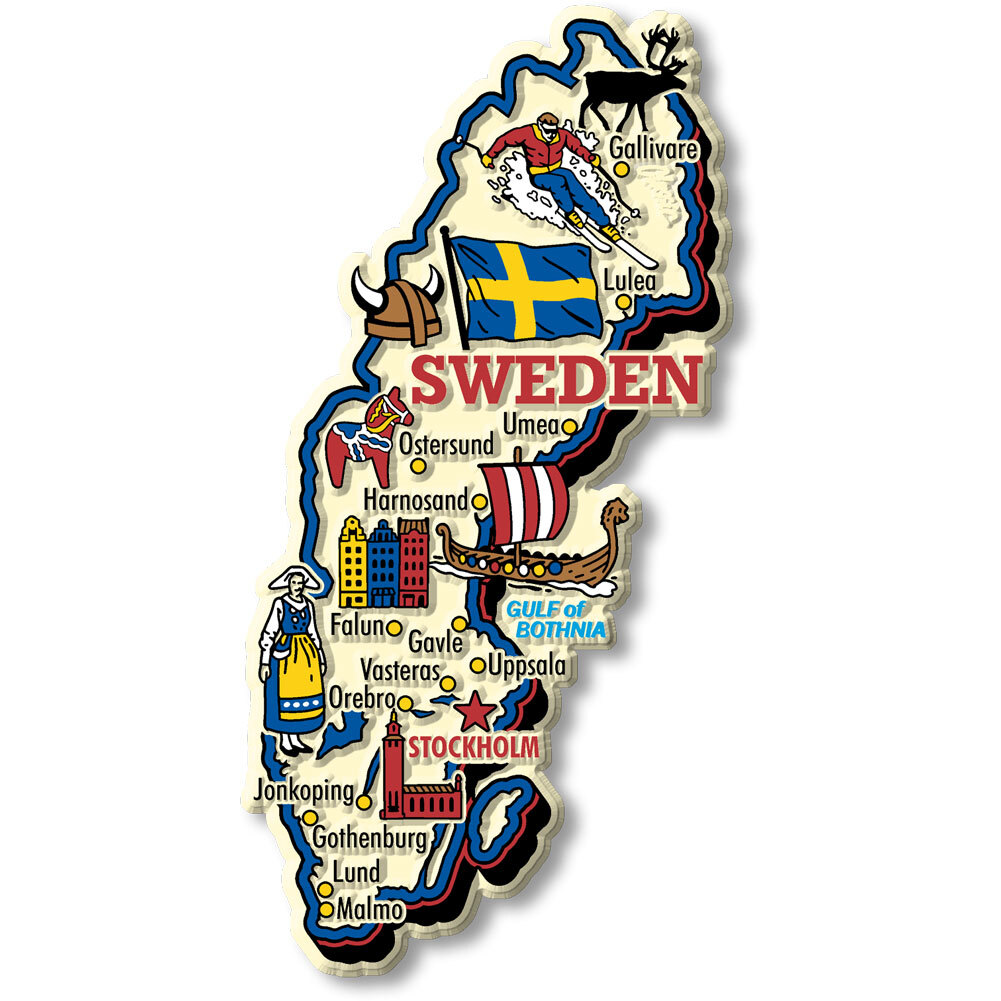 Sweden Jumbo Country Magnet by Classic Magnets