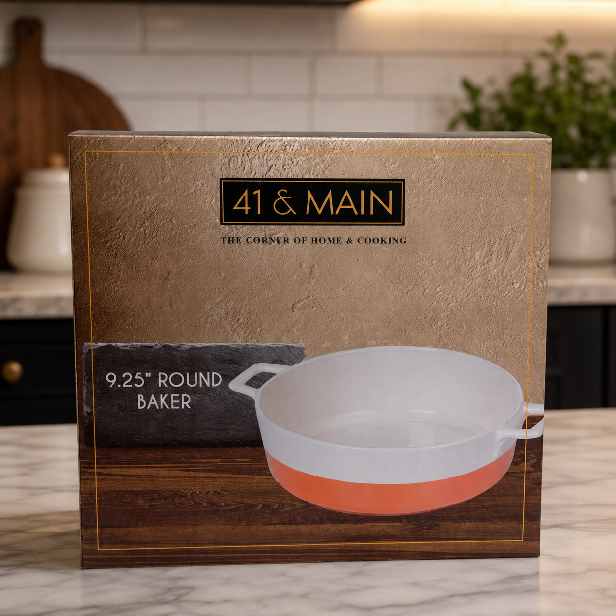 41 & Main 9.5″ Glass Round Baker 5.5 QT Capacity