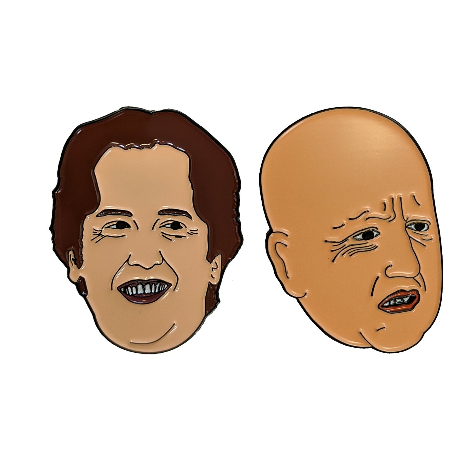 Stevie Janowski Head Enamel Pin Set! Eastbound and Down inspired, kenny powers