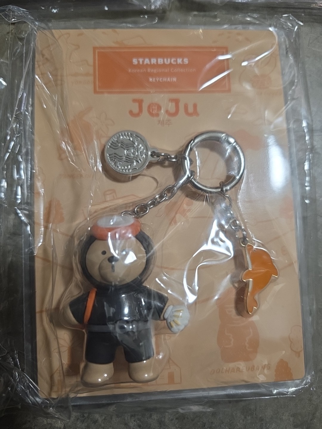Starbucks Character Bear Charm Keychains South Korea Regional Collection