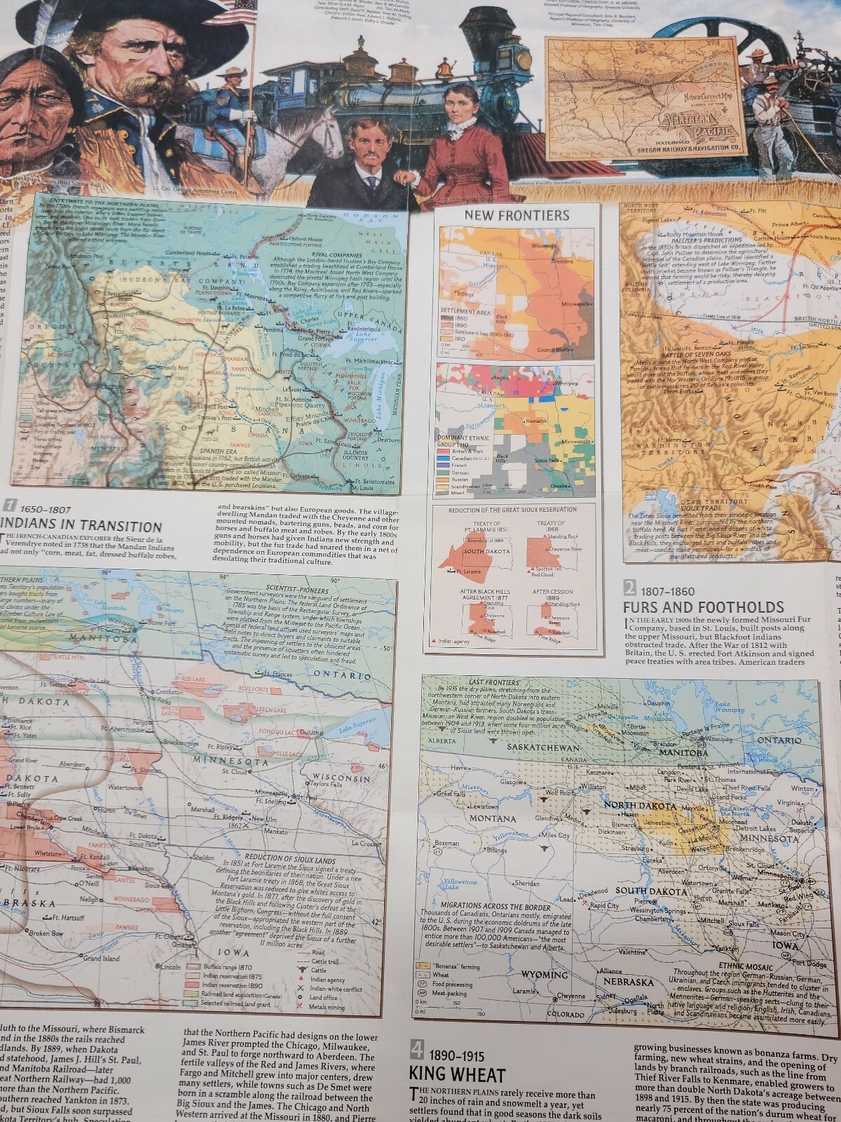Northern Plains Making of America History Foldable Map Travel planning