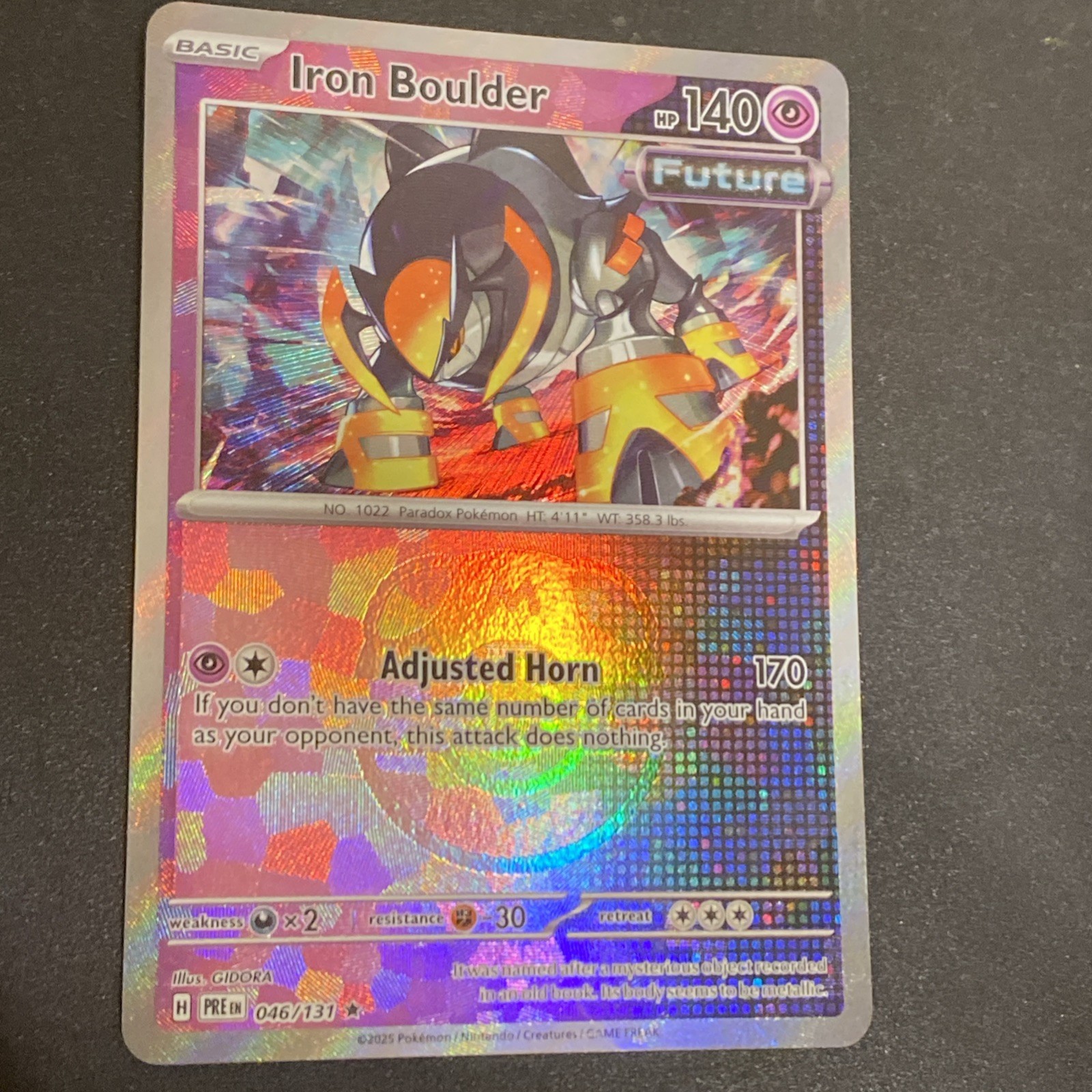 Iron Boulder (Master Ball Pattern) 046/131 Prismatic Evolutions Holo