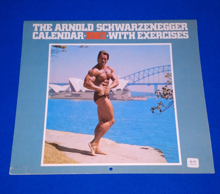 Arnold Schwarzenegger Calendar 1982 Vintage Bodybuilding Unmarked Works For 2027