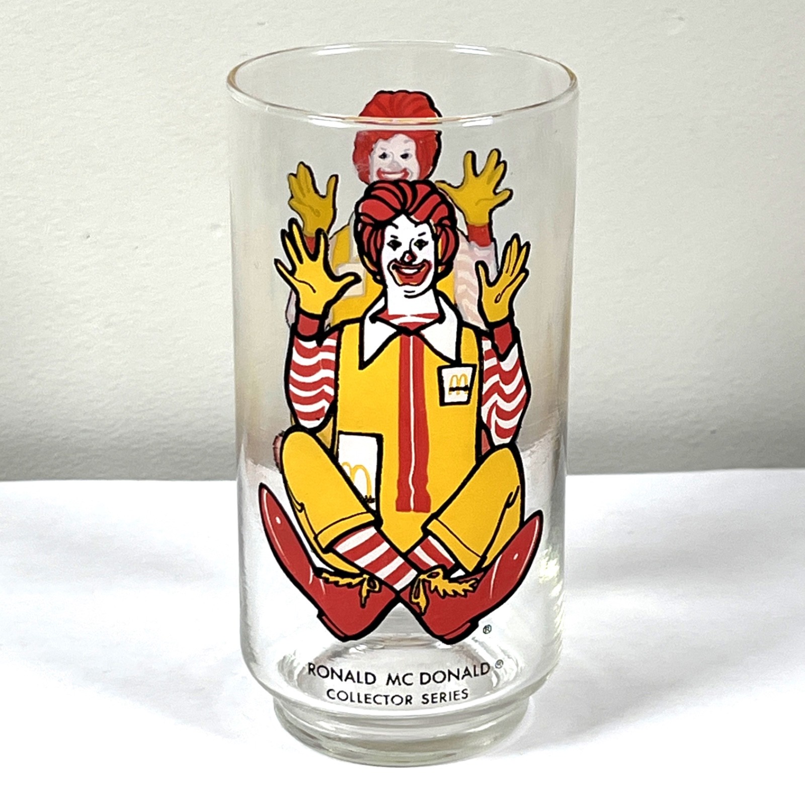 Vintage Ronald McDonald Collector’s Series Glass Cup Happy Meal Promotion