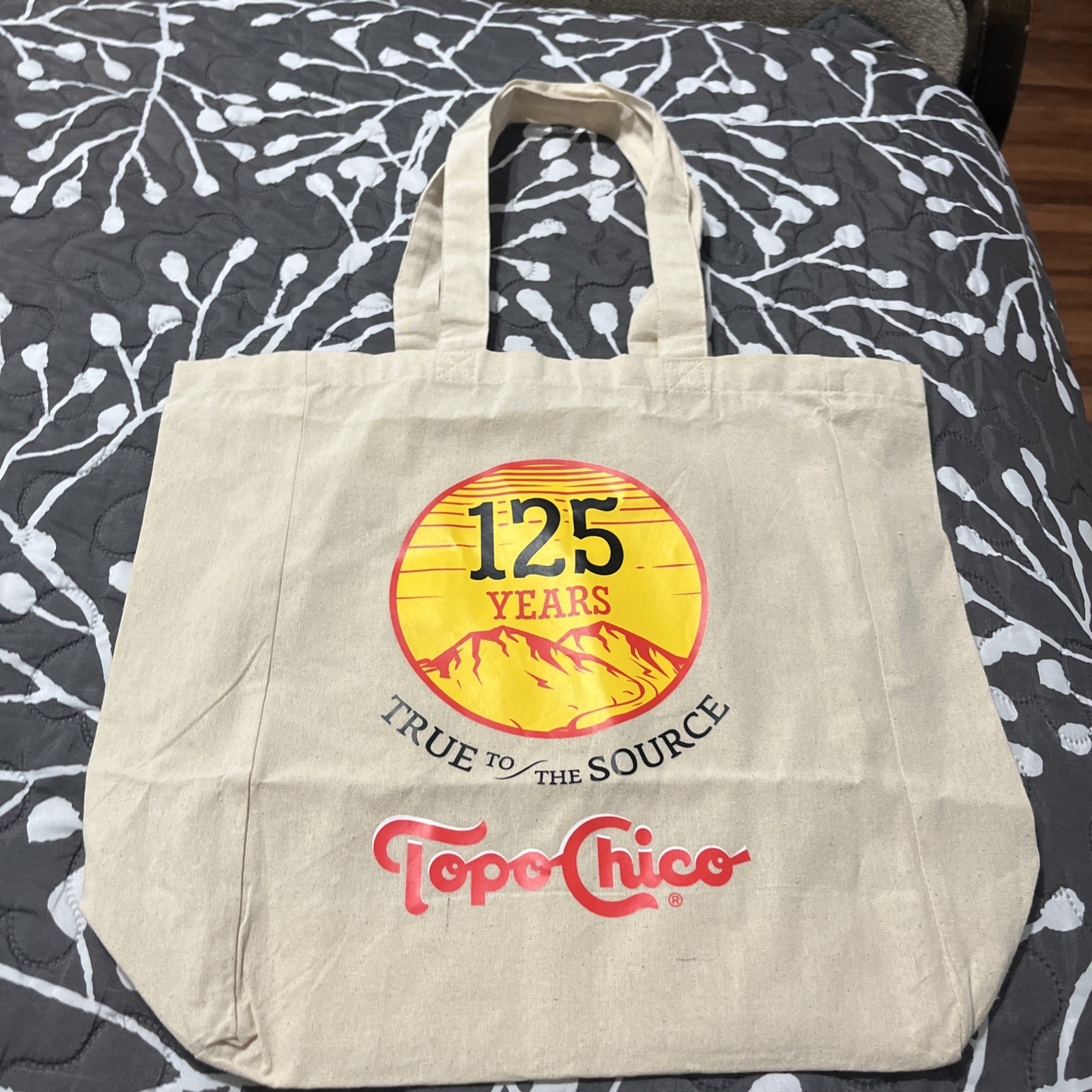 Topo Chico 125 Year Anniversary Canvas Tote Bag W Handles 16x14x4”