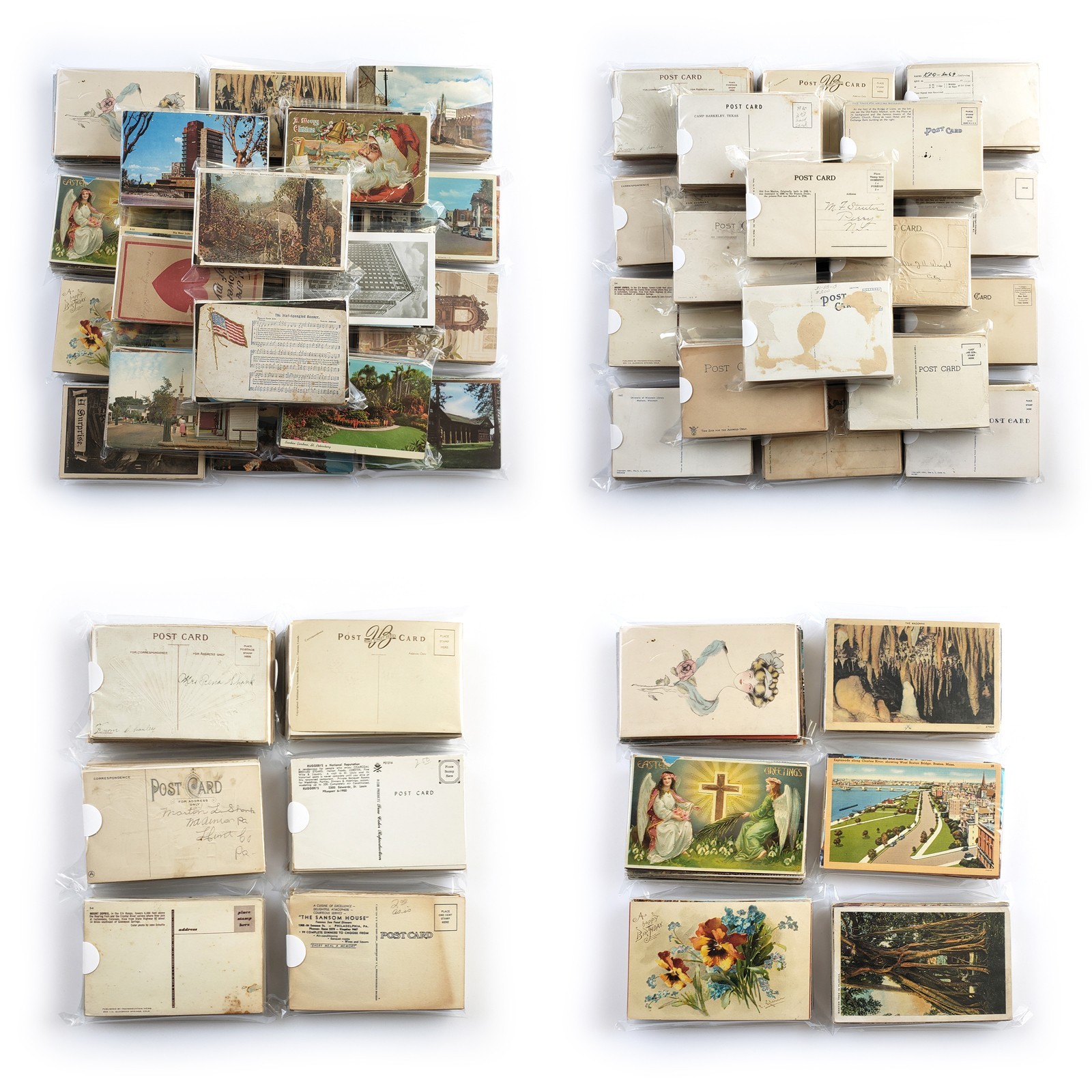75 Damaged Postcards Lot – Junk Journal Decoupage Unposted Vintage Craft Project