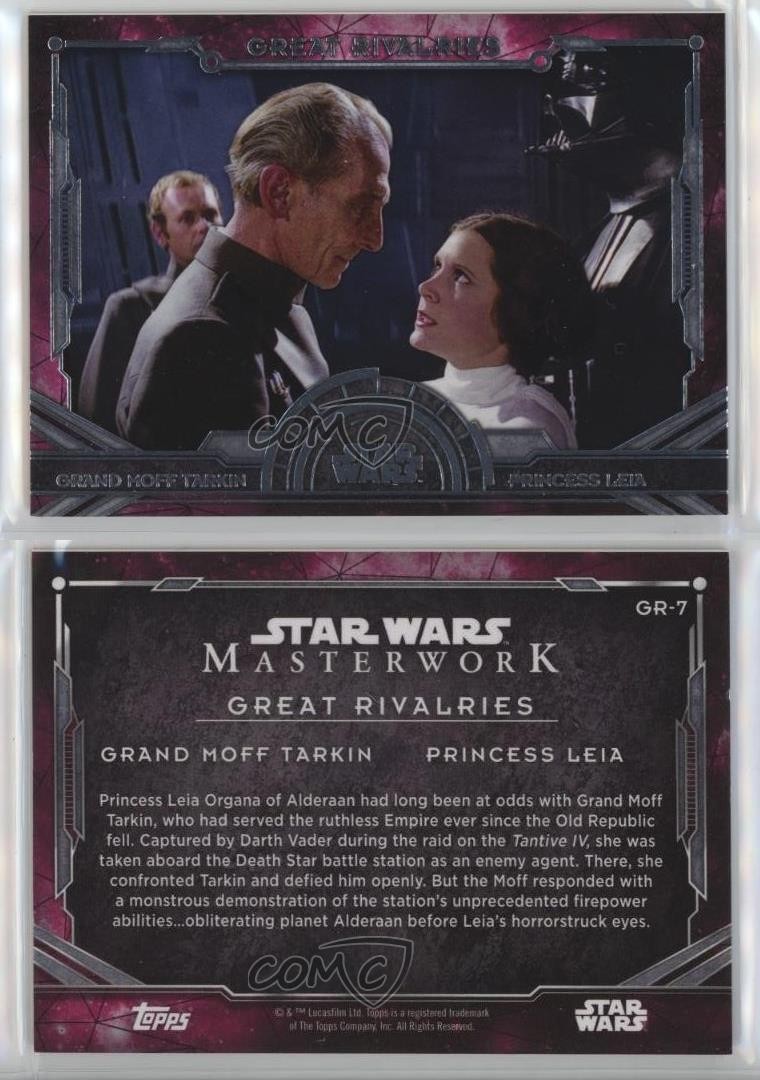 2016 Topps Star Wars Masterwork Grand Moff Tarkin Princess Leia Organa 0mh4