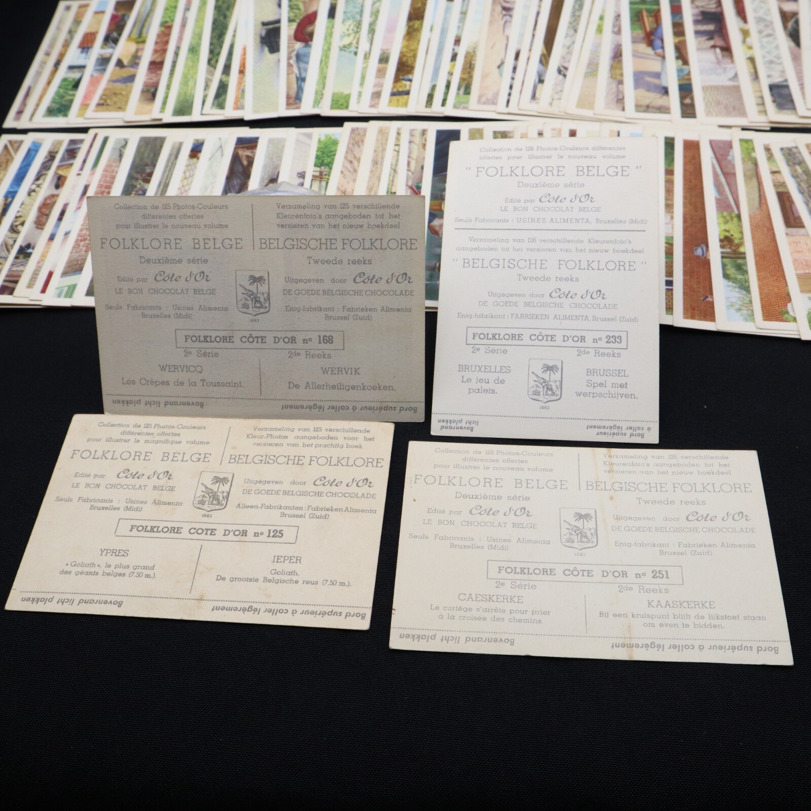116 Belgian (Belge) Folklore Colored Trade Card Lot – Côte d’Or 2nd Series 3 x 5