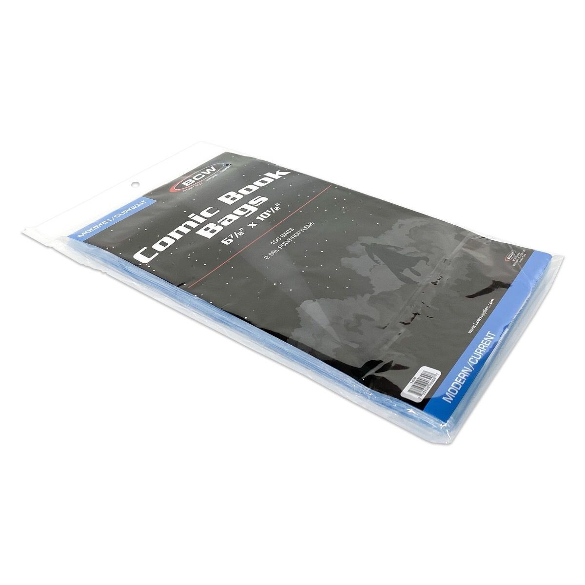 100 – BCW Current Modern 2-Mil Polypropylene Comic Bags 6 ⅞” X 10 ½” Acid Free