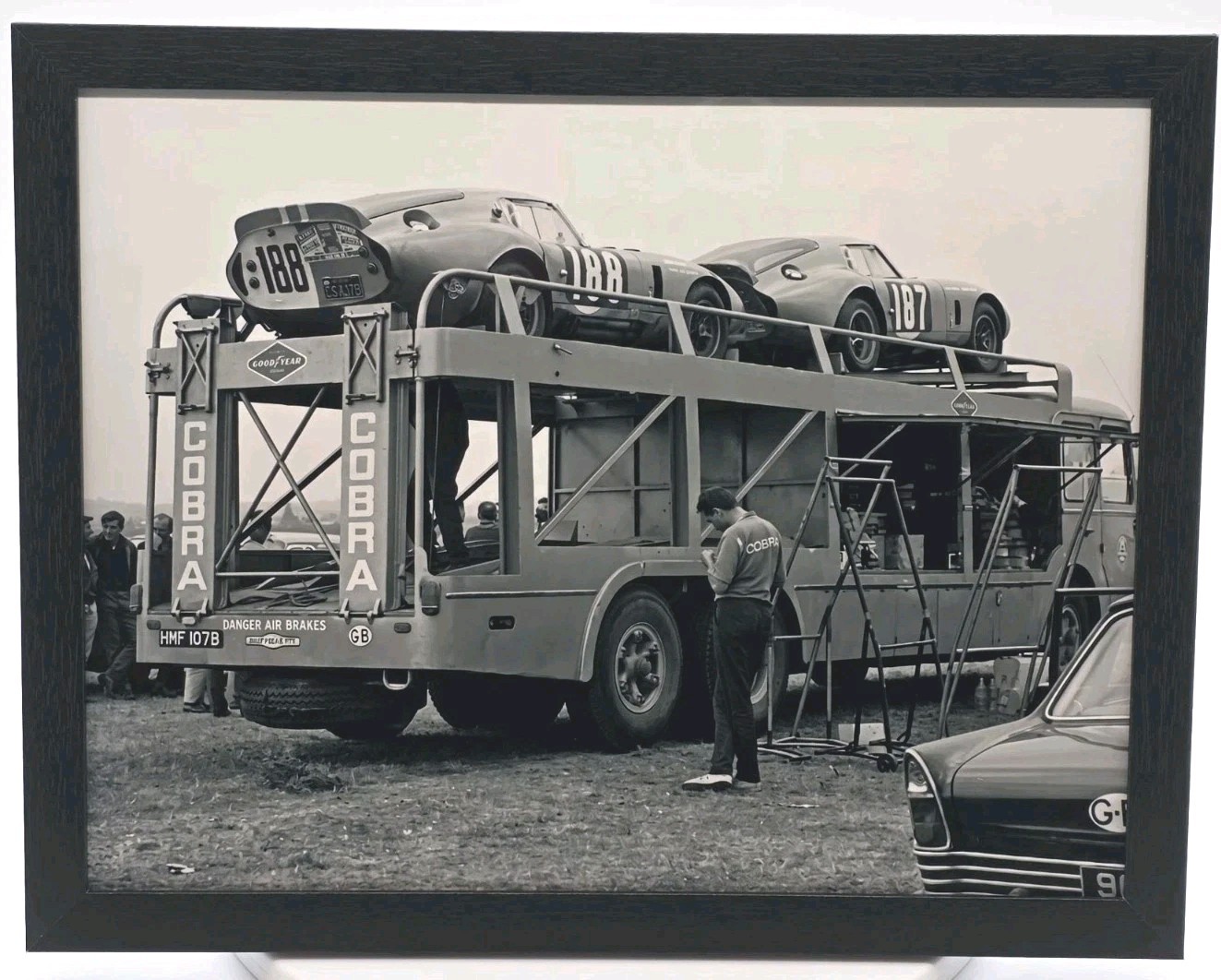 Framed 1964 Shelby Daytona Car Hauler – Tour de France Reproduction – 11×8.5