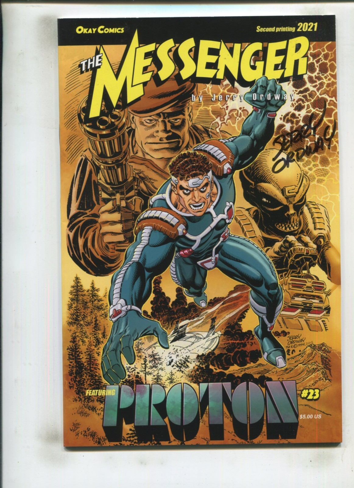 THE MESSENGER VOL. 8 #23 (9.2) SIGNED BY JERRY ORDWAY 2ND PRINT!! 2017