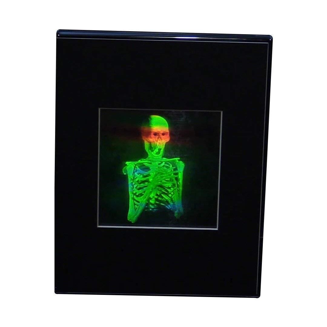 3D Skeleton 2-Channel Hologram Picture DESK STAND Collectible EMBOSSED Type Film