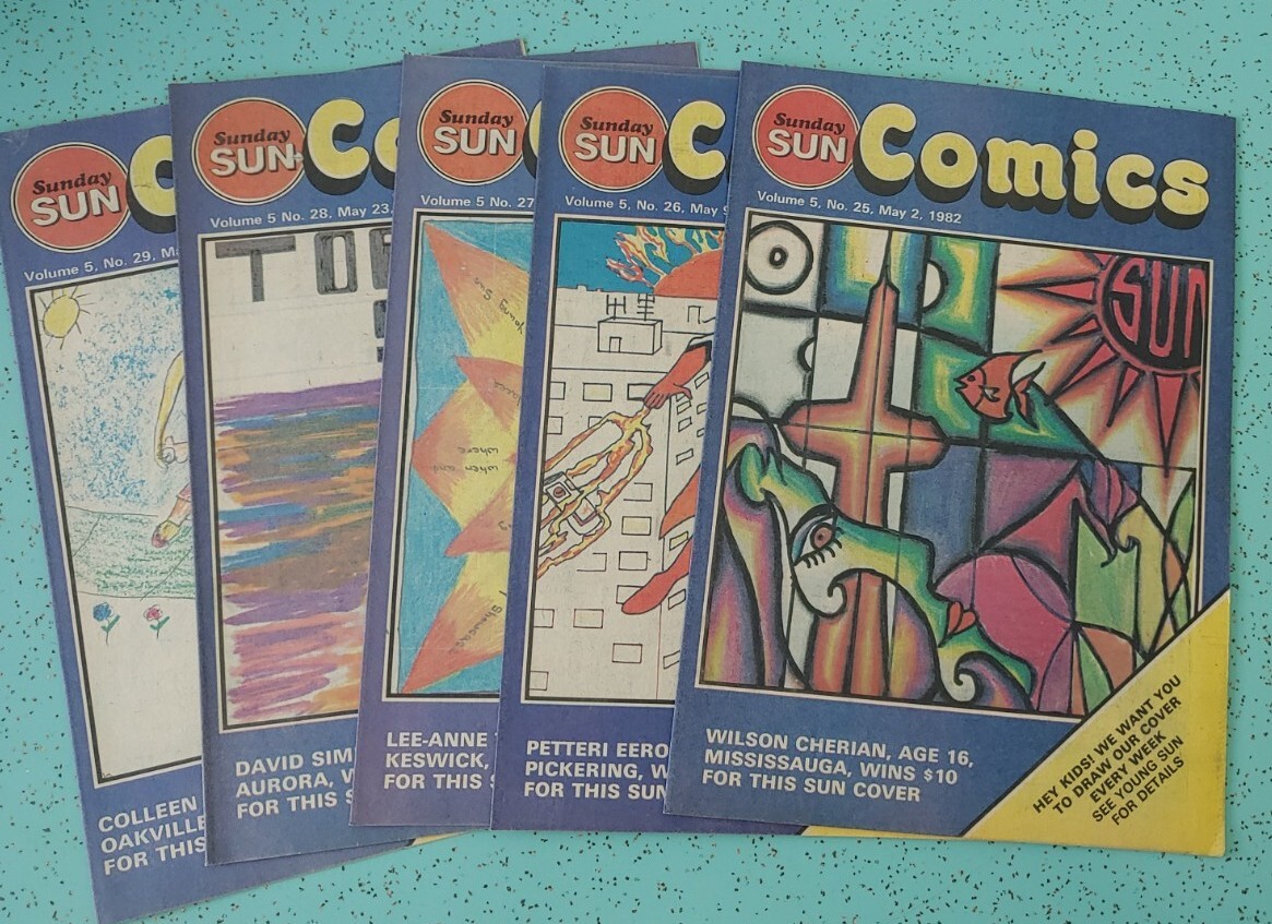 Vintage Sunday Sun Toronto Sunday Comics Booklet May 1982 5 Issues