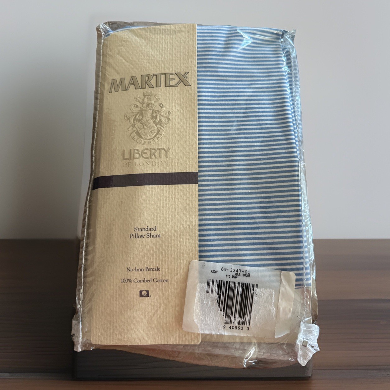 Martex Liberty Of London Standard Pillow Sham Ticking Fabric Cotton NOS
