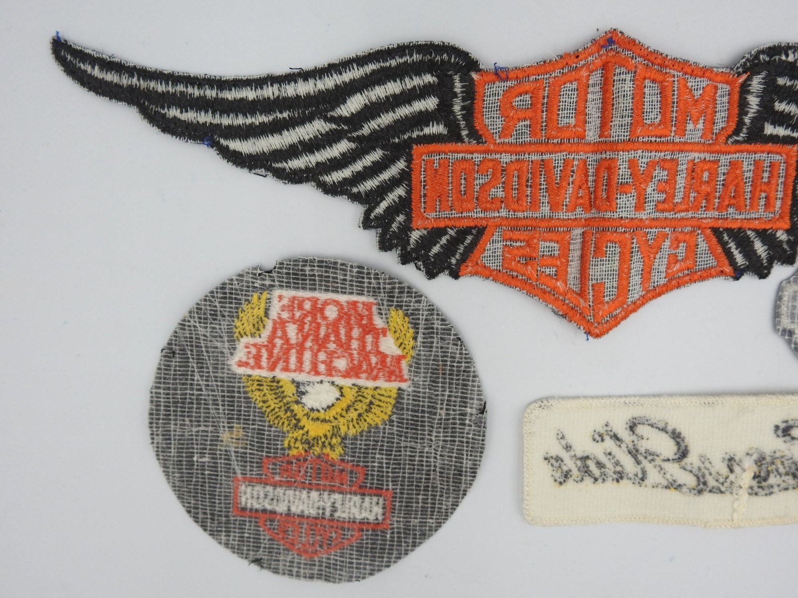(4) 1979 Harley-Davidson Iron On Patch Lot More Than a Machine Super Glide