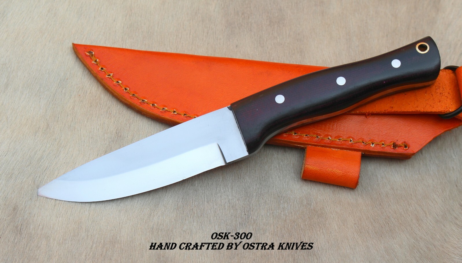 1095 STEEL HANDMADE SCANDI GRIND HUNTING SKINNING EDC BUSHCRAFTFIX BLADE KNIFE