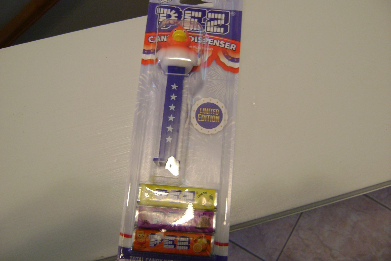 PEZ – 4TH of JULY – Red, White, Blue DUCK EXCLUSIVE LIMITED EDITION 250th – MOC
