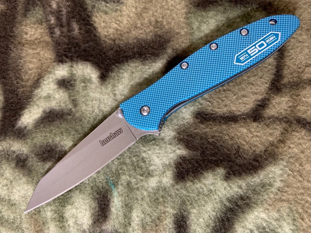 KERSHAW 1660TWHS WAREHOUSE EXCLUSIVE Reverse Tanto Blade Light Blue/Teal Blem