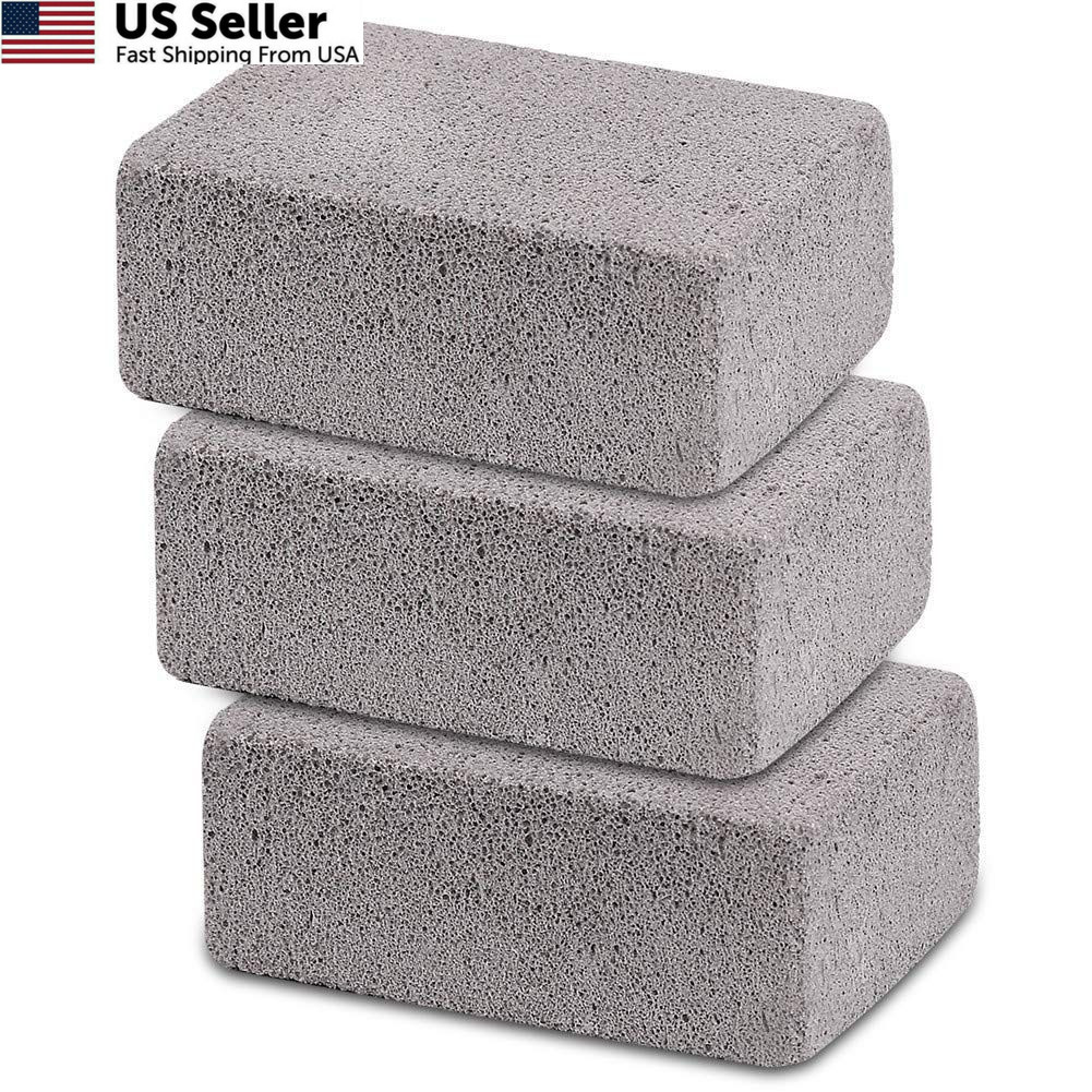 Griddle Cleaning Brick Heavy Duty Grill Scrubber Flat Top Cleaner 3 Pack USA
