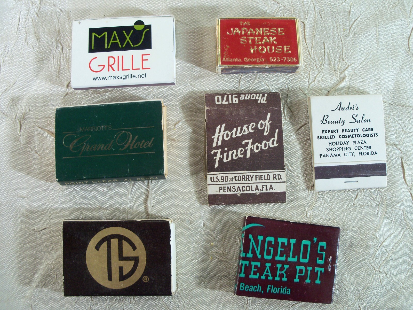 Vintage Matchbooks Hotels Restaurant Florida Georgia Alabama Lot of 7