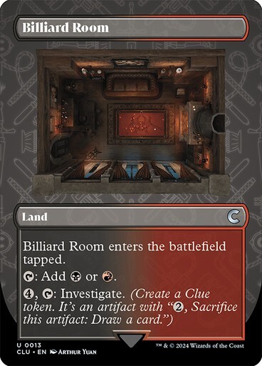 Billiard Room (Borderless) MTG Magic Ravnica: Clue Edition
