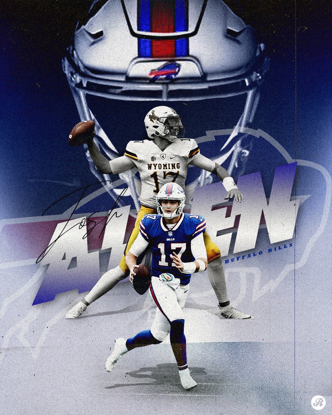 Josh Allen Buffalo Bills Wyoming Cowboys NFL Quarterback Photo Reprint