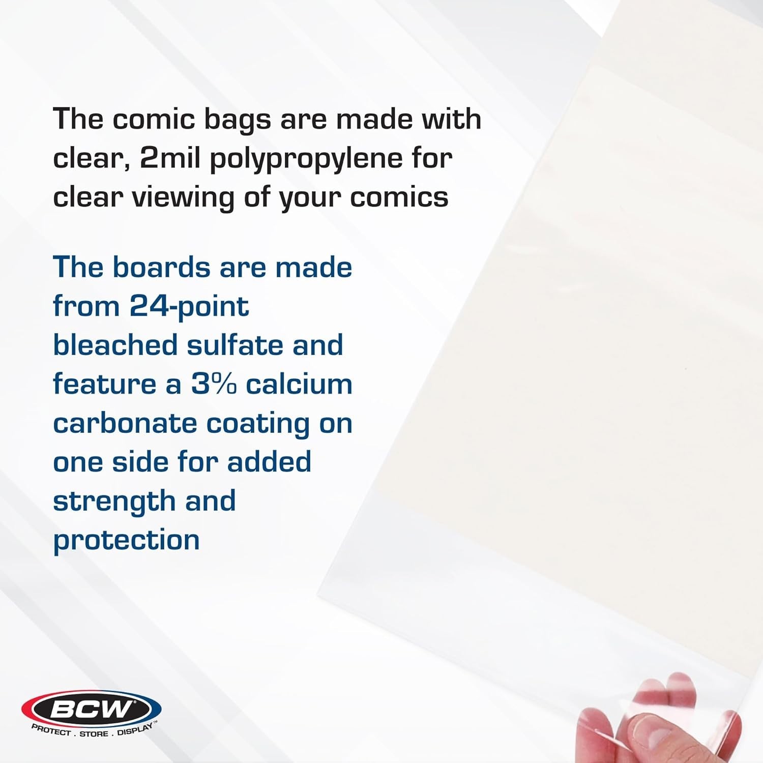 Current Comic Boards and Bags Combo | 100 Polypropylene Comic Bags & Backer B…