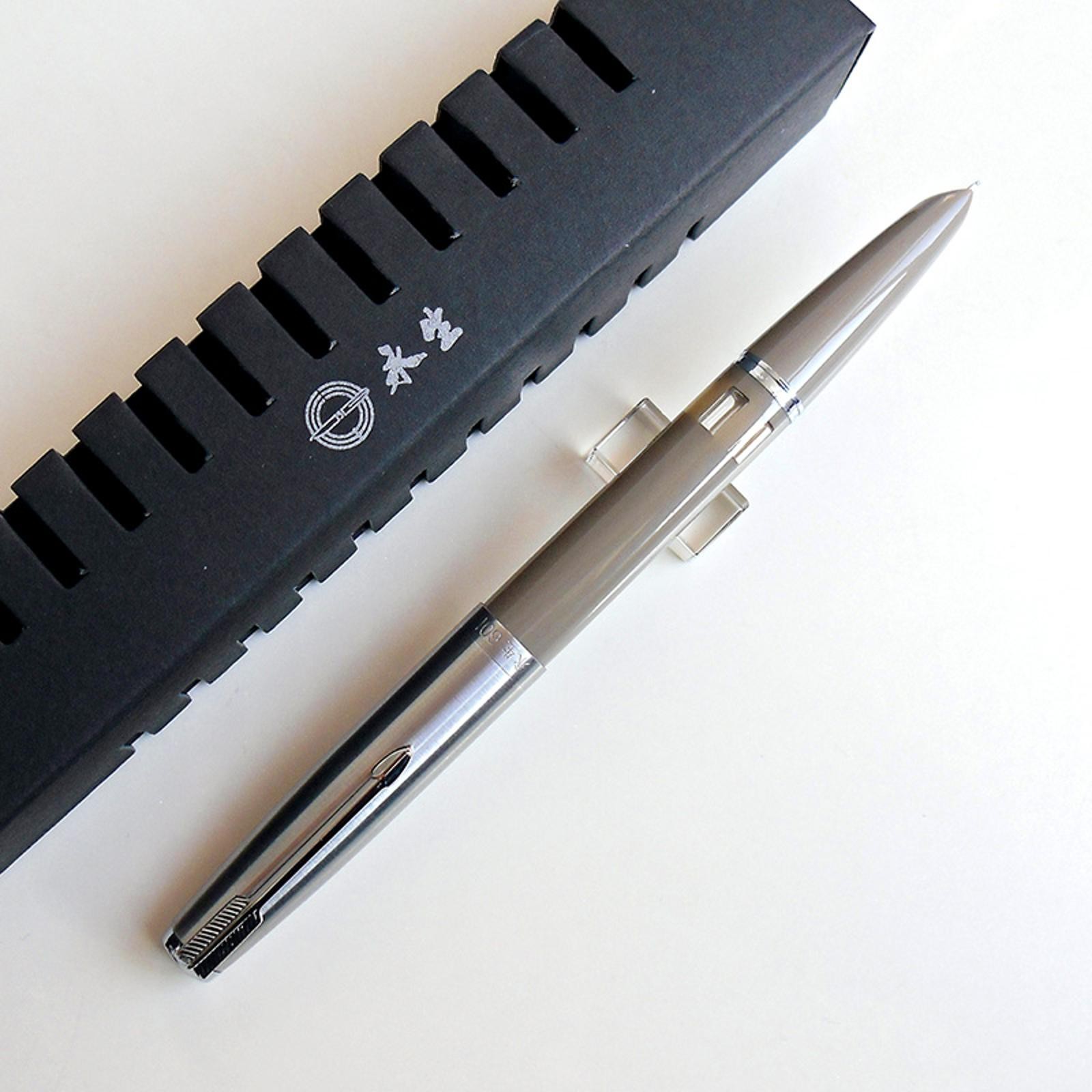 Vintage Wing Sung 601 Steel Cap Vacumatic Fountain Pen F Nib Ink Pen xx