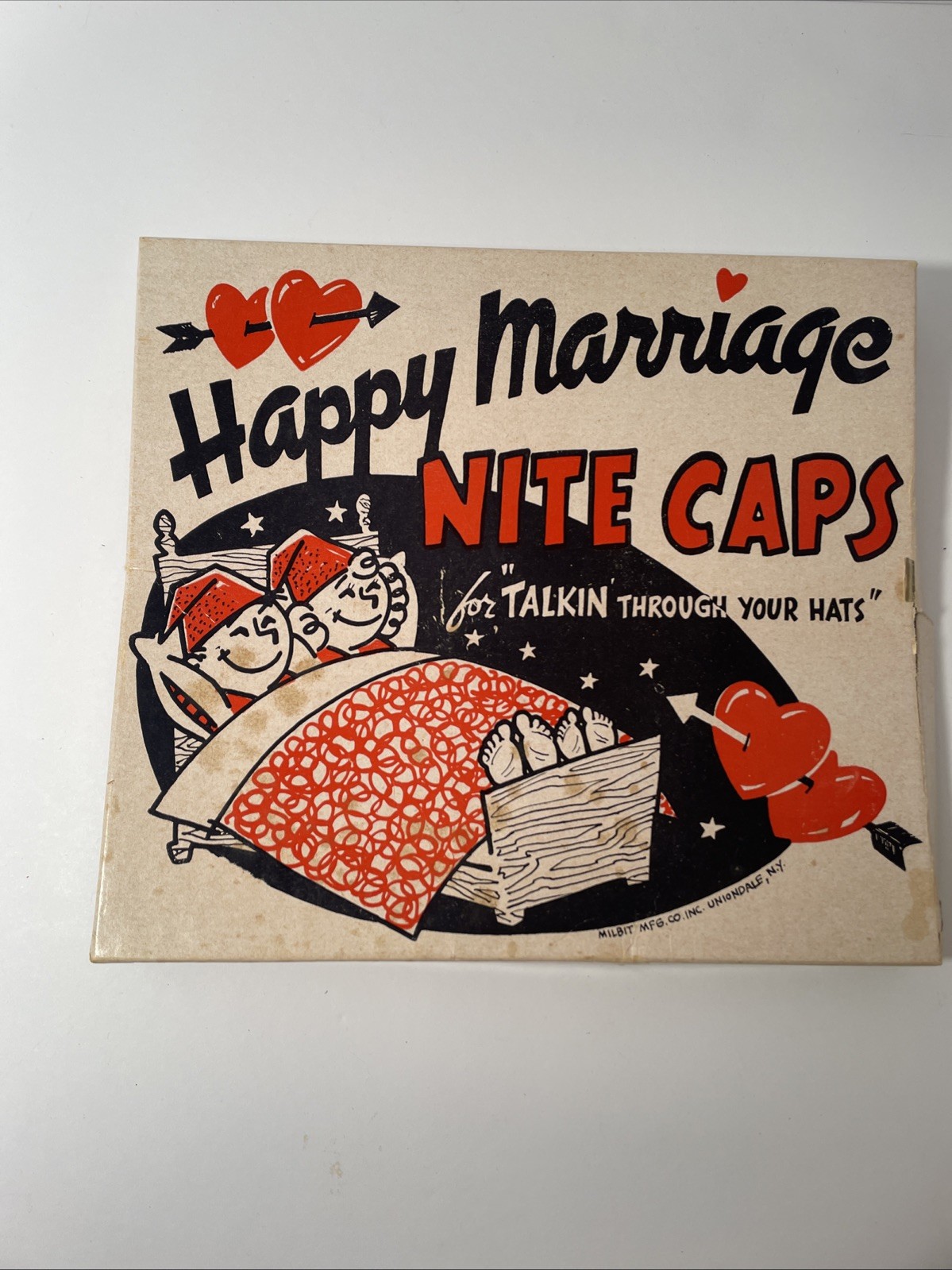 Vintage Happy Marriage Night Cap Milbit Mfg Co Inc 50s 60s