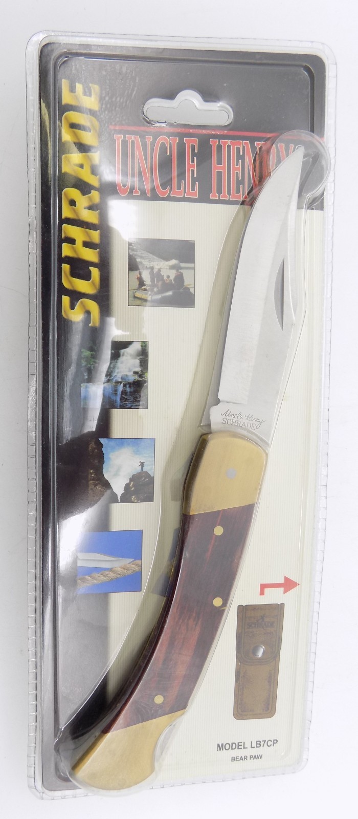 SCHRADE Uncle Henry Bear Paw Knife LB7 LB7CP Lockback Sheath Blister Pack New