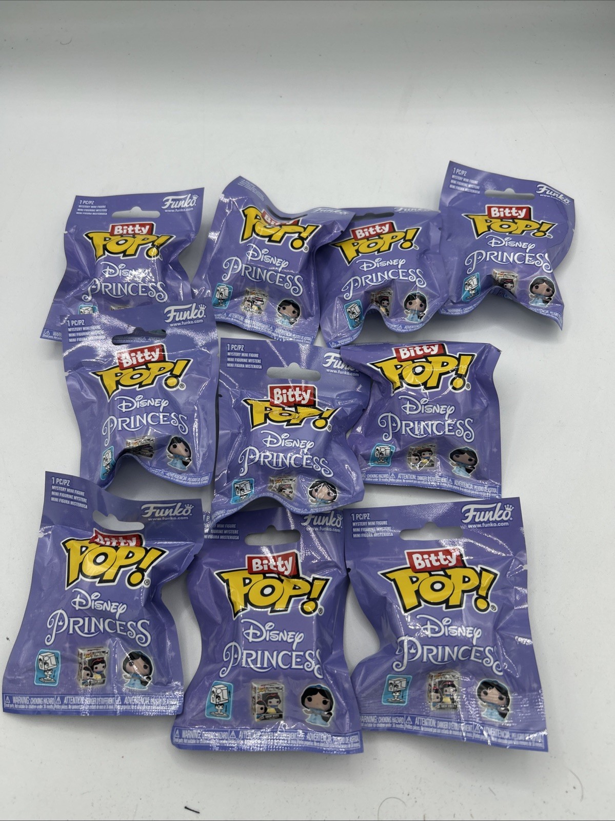 LOT OF 10! Disney Princess Bitty Pop! FUNKO Mystery Packs NEW/SEALED