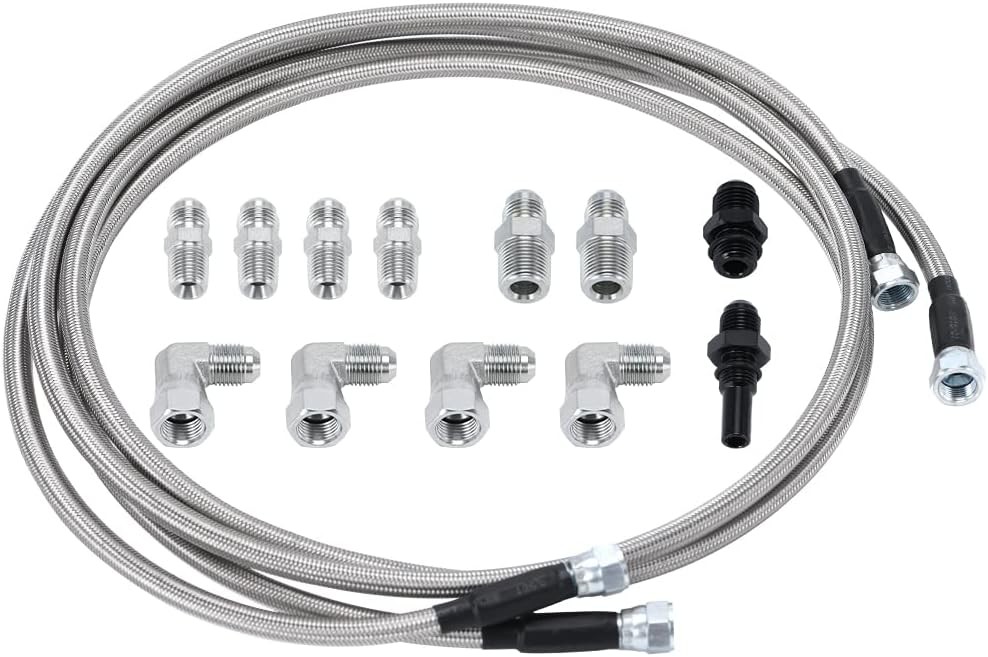 6AN Transmission Fluid Oil Cooler Hose Line Kit GM Chevy 4L80E TH350 TH400 700R4