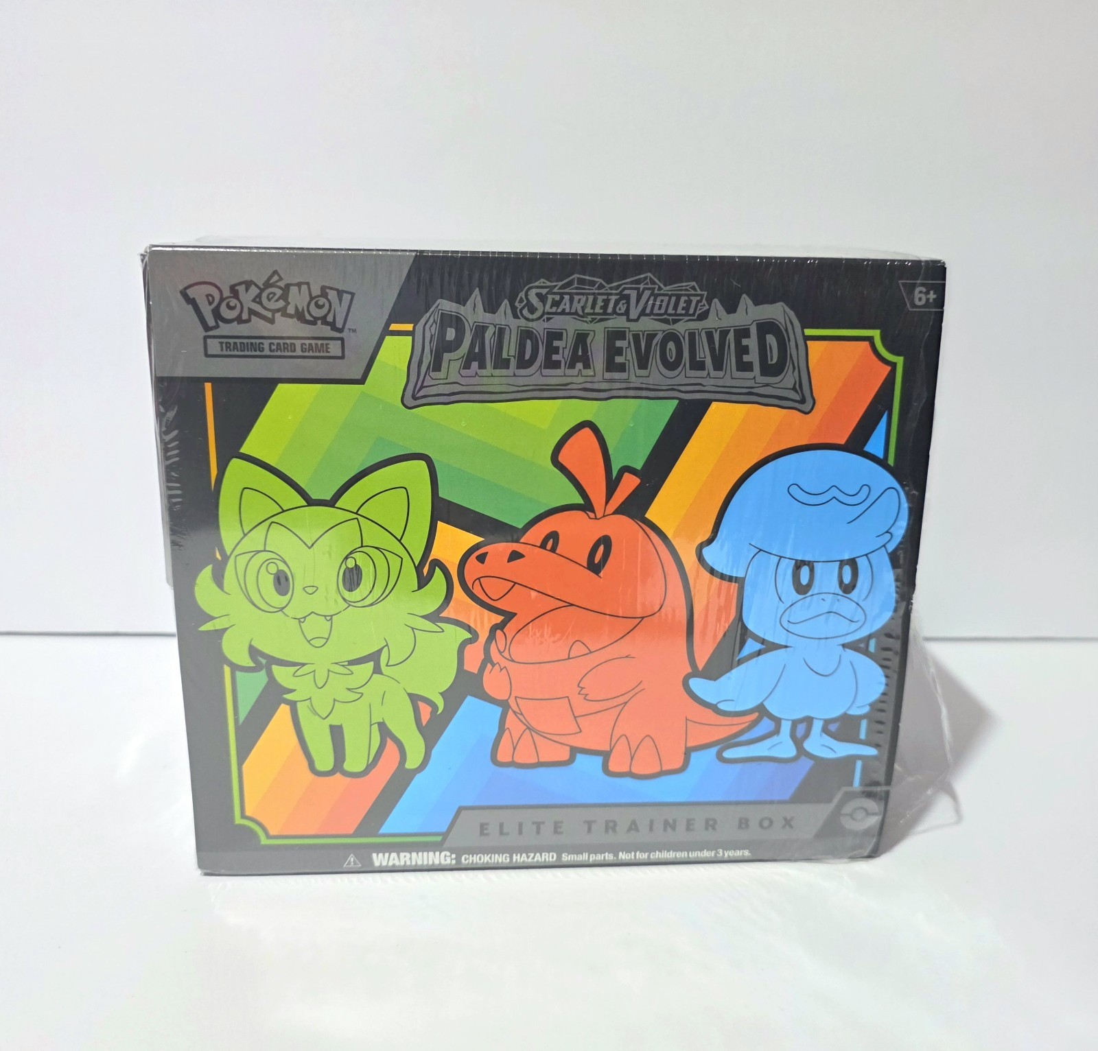 Display Pokémon Paldea Evolved ETB – EMPTY BOX W/ Plastic & Guide – NO CARDS