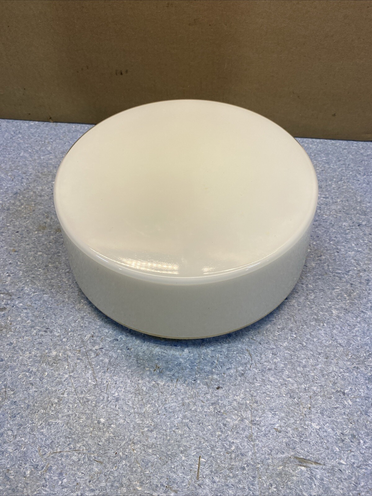 Mid Century Drum White Glass Ceiling Light Shade 10″ Diameter, 9.25″ ID Opening