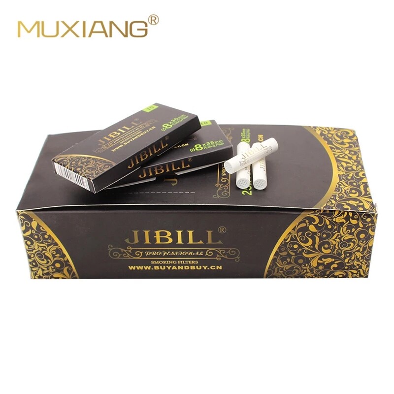 250 Pcs JIBILL 9mm Activated Carbon Filter for Tobacco Smoking Pipe