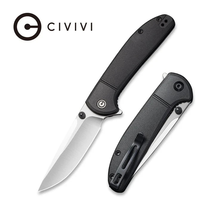 CIVIVI BADLANDS VAGABOND FLIPPER KNIFE BLACK FRN HANDLE 9Cr18MoV SS C2019D