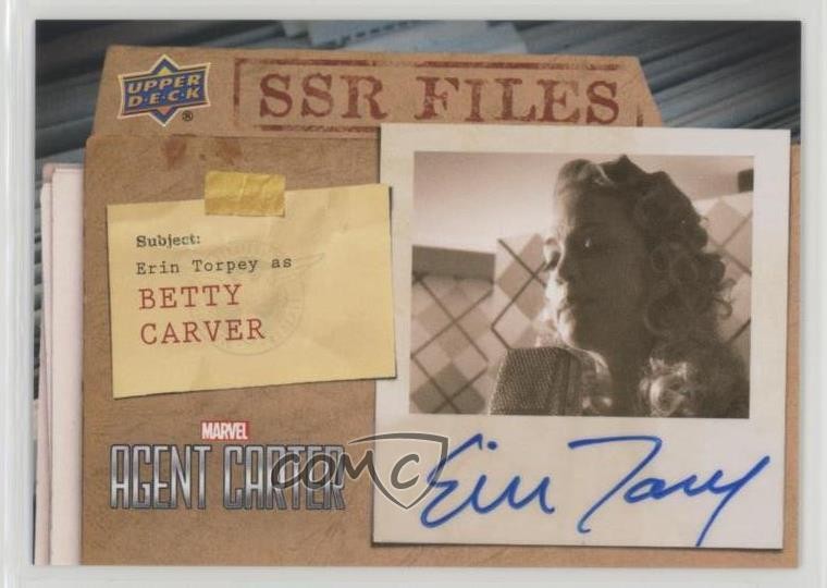 2018 Upper Deck Marvel Agent Carter SSR Files Autos Erin Torpey #SSR-ET Auto 2k3
