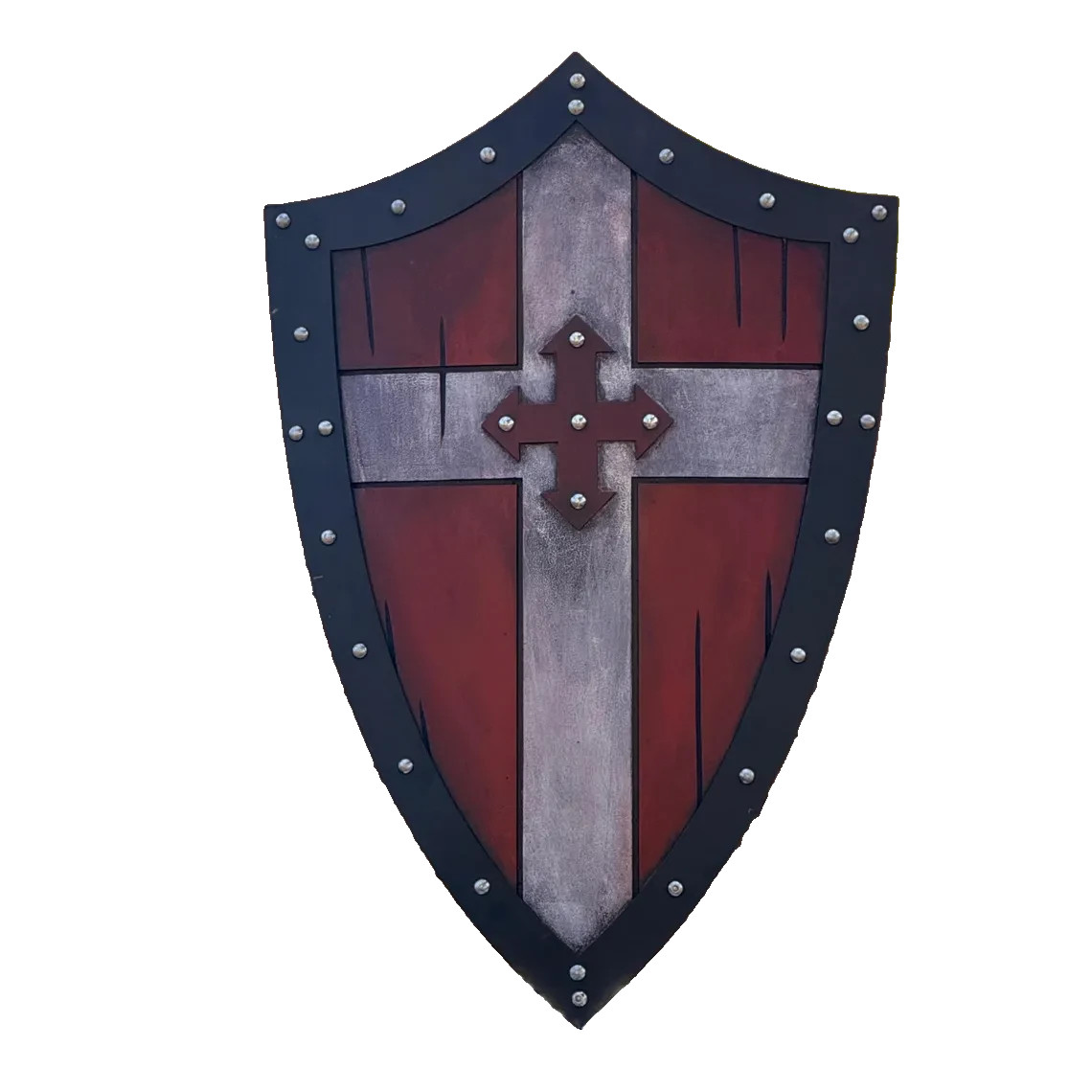 Templar Shield Medieval Knight White Cross Red Templar Shield Medieval Armor