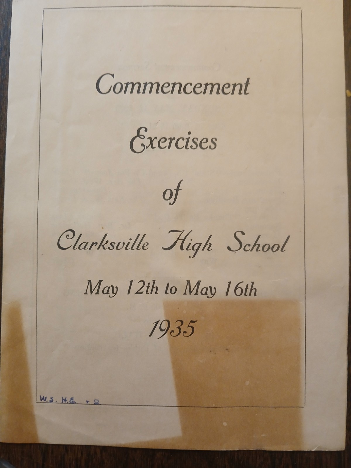Clarksville Va High School Graduation Brochures 1930 1935 & 1937 Hon Bill Tuck