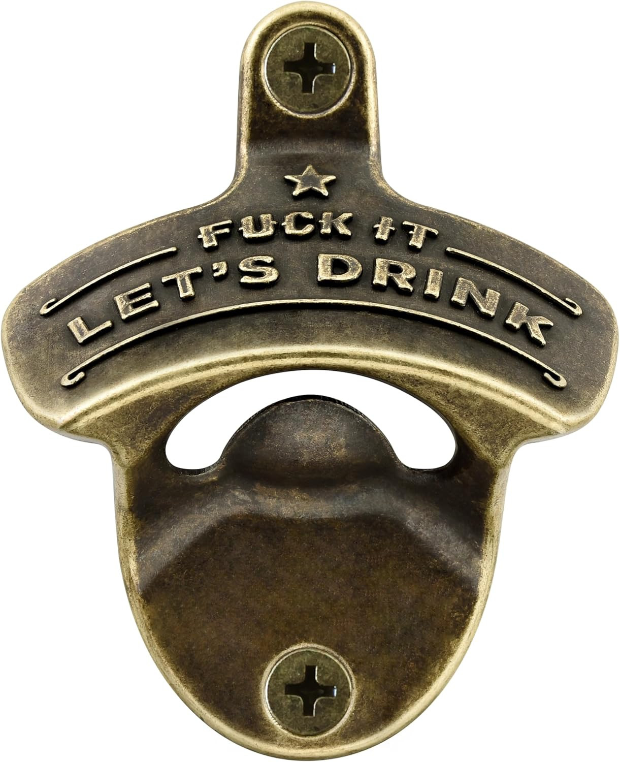 Funny Bottle Opener Wall Mounted Stainless Vintage Screw in Table Beer Cola Cap