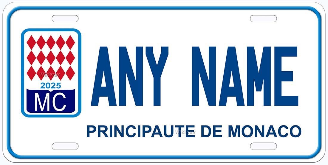Monaco MC EU Any Name Personalized Novelty Car License Plate