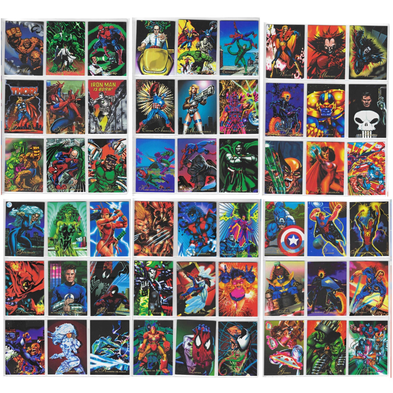 Marvel Pepsicards Binder + Full Set 113/113 Spiderman Hulk Venom Reprint 1995