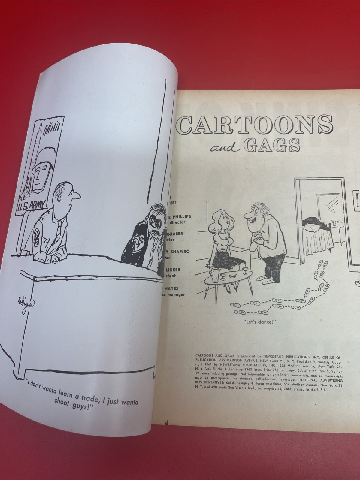 Vintage Cartoons and Gags Magazine Lot of 5 1962 Humor Pin-Up Cartoon Digest :33