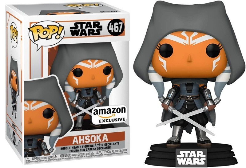 BOX DAMAGED Funko Pop! Star Wars: The Mandalorian Hooded Ahsoka Amazon Exclusive